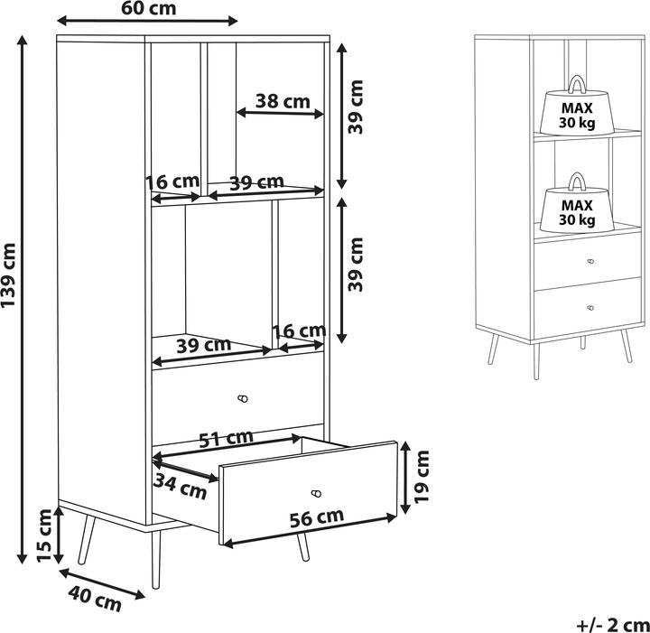 Immagine prodotto Beliani Richmond (60 x 40 x 139 cm)