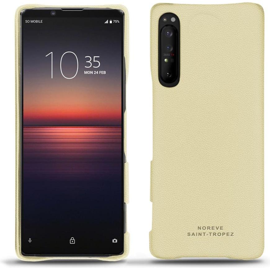 Thumbnail - Noreve Lederschutzhülle (Sony Xperia 1 II), Smartphone Hülle, Beige