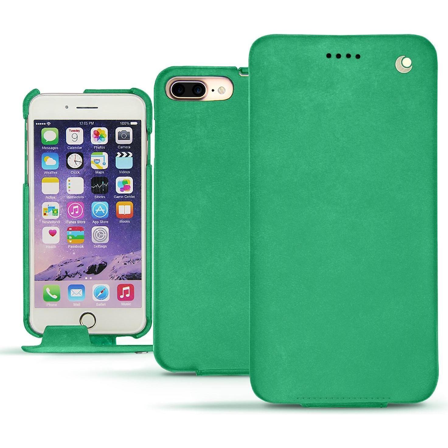 Noreve Lederschutzhülle vertikal (Apple iPhone 7 Plus), Smartphone Hülle, Braun