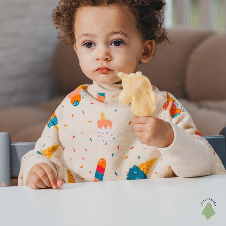Produktbild Little Casimir Lätzchen mit Ärmeln – wasserdicht, saugfähig & verstellbar, für Babys 6M-4J (6 Monate)