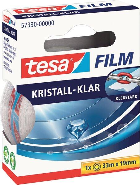 Produktbild tesa 1x tesafilm KRISTALL-KLAR, hochtransparent, alterungsbeständig, mit starker Haftung (19 mm)