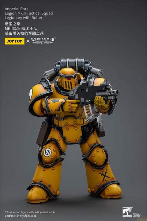 Produktbild Joy Toy Warhammer The Horus Heresy Actionfigur 1/18 Imperial Fists Legion MkIII Tactical Squad Legionary wit