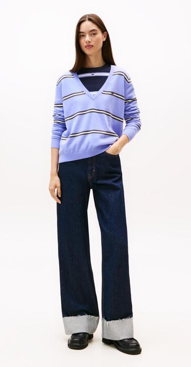 Produktbild Tommy Jeans Tjw Essential Vneck Sweater Ext (M)