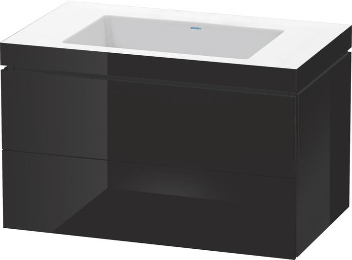 Duravit Waschtischunterbau L-CUBE m WT Vero Air 500x800x480mm o HL sw hgl
