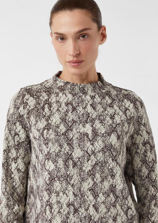Produktbild Comma Sweatshirt Jacquard-Pullover aus Jersey mit Animal-Print (46)