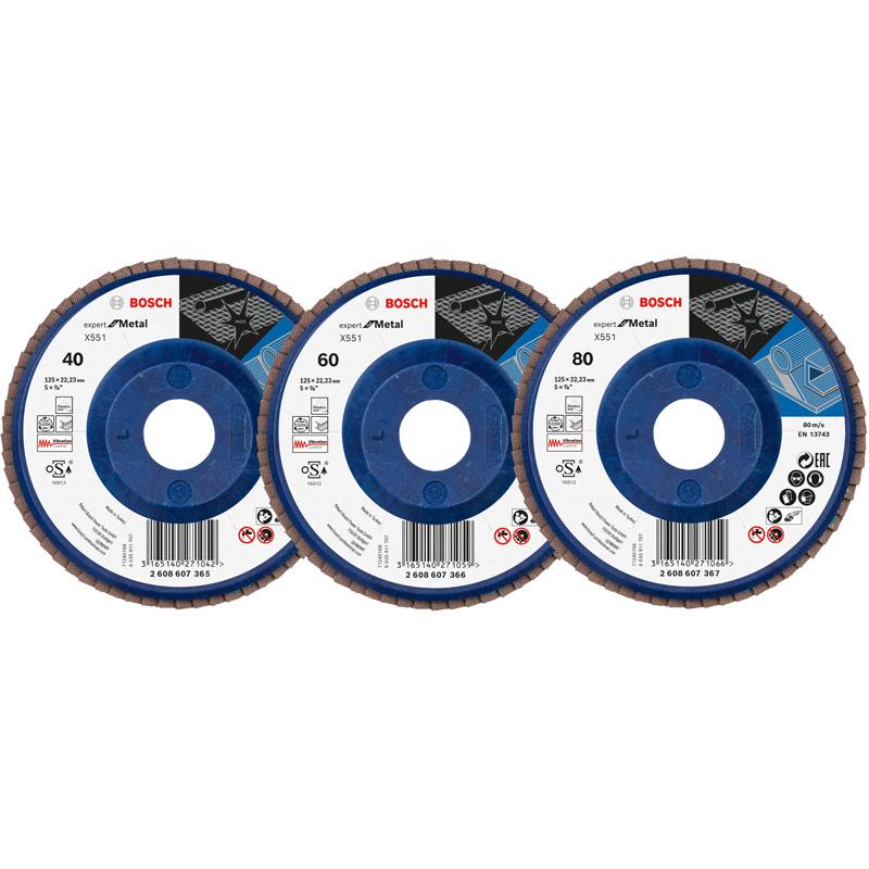 Bosch Professional Zubehör, Abrasivi, Fächerscheiben X551, 125 mm