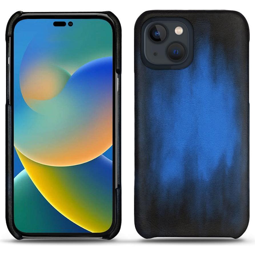 Noreve Lederschutzhülle (Apple iPhone 14), Smartphone Hülle, Blau