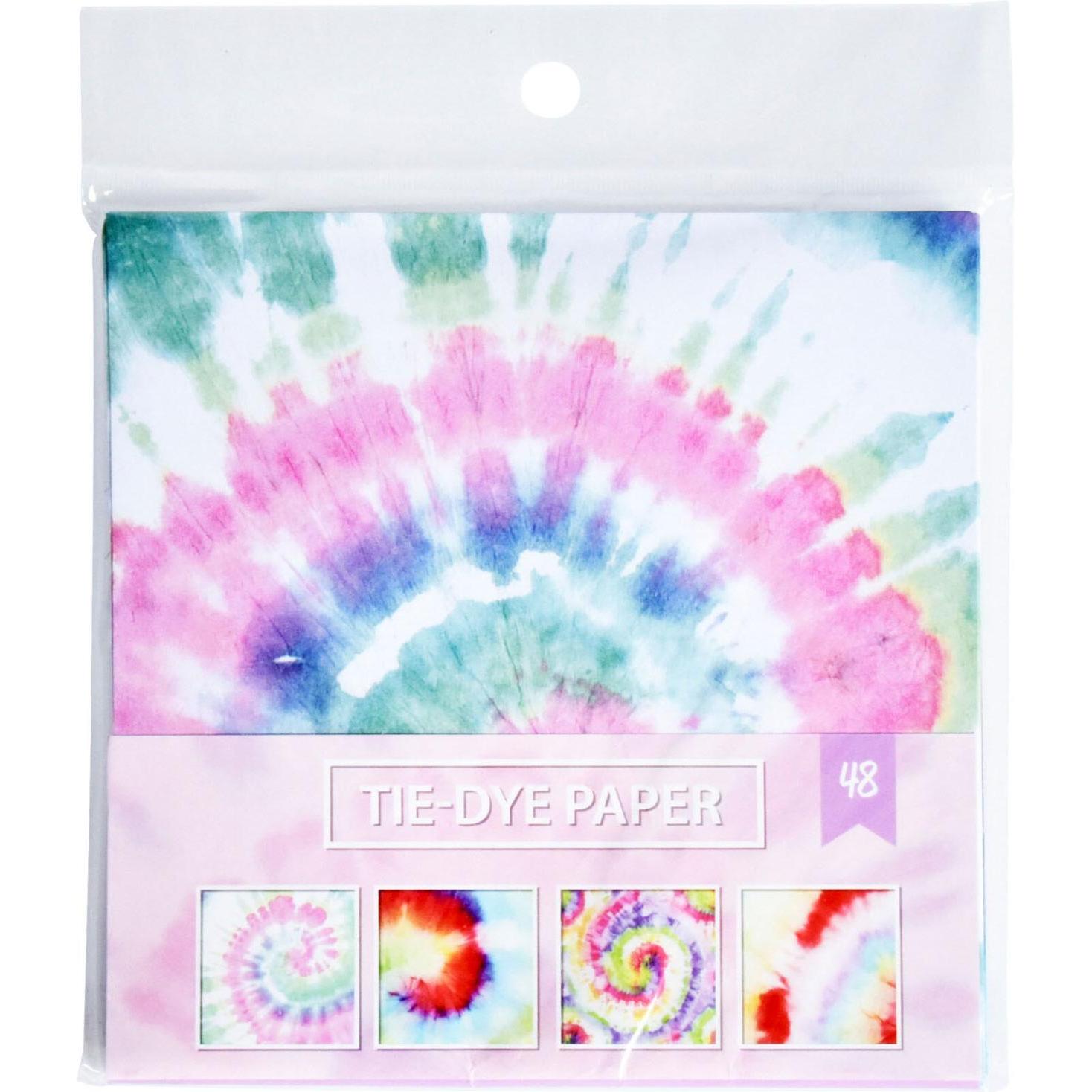 Krawatte + Fliege, Papiergefärbtes Tie-Dye-Design, Mehrfarbig