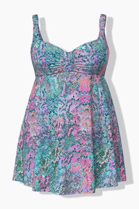 Image du produit Ulla Popken Robe de bain python à bonnets souples et bretelles ajustables (44)