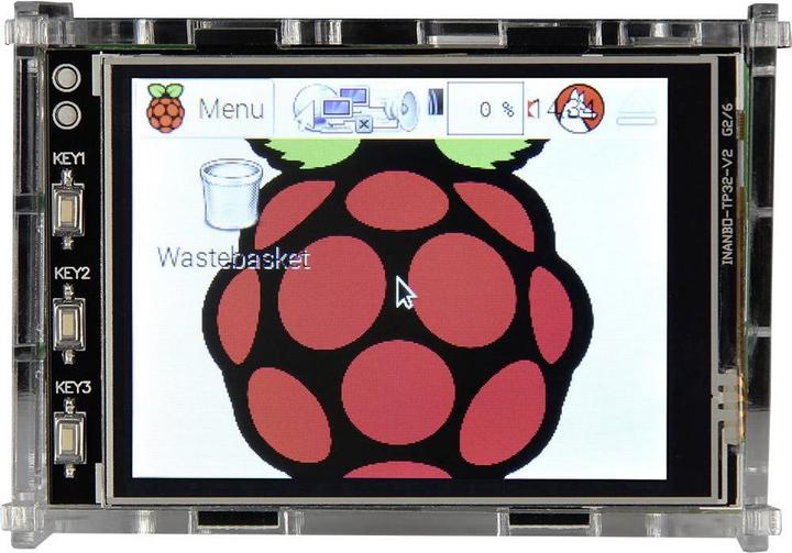 Produktbild Raspberry Pi Pi® Gehäuse Acrylglas klar 3.2TC B+, 2 B, 3 B