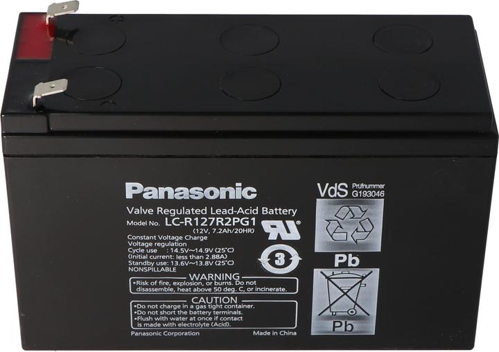 Produktbild Panasonic Akku LC-R127R2PG1 PB, VDS G193046, Faston 6,3mm (12V)