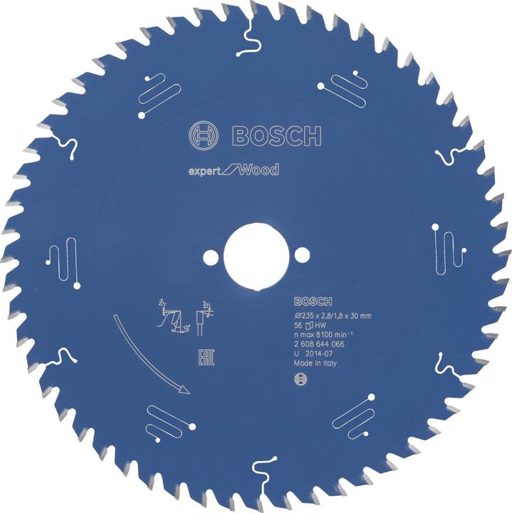 Produktbild Bosch Professional Zubehör Kreissägeblatt Expert for Wood, 235 x 30 x 2,8 mm, 56