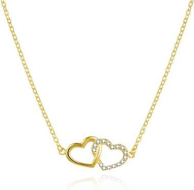 Agato Lovely gold plated heart necklace AGS1499/47-GOLD