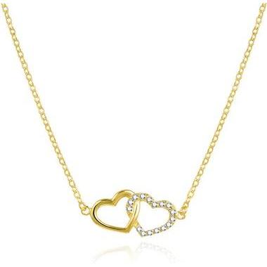 Agato, Halsschmuck, Lovely gold plated heart necklace AGS1499/47-GOLD