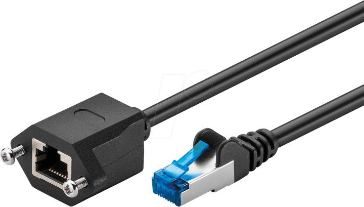 Produktbild Goobay CAT 6a Verlängerungskabel, S/FTP (PiMF), Schwarz, 1.5 m (S/FTP, CAT6a, 1.50 m)