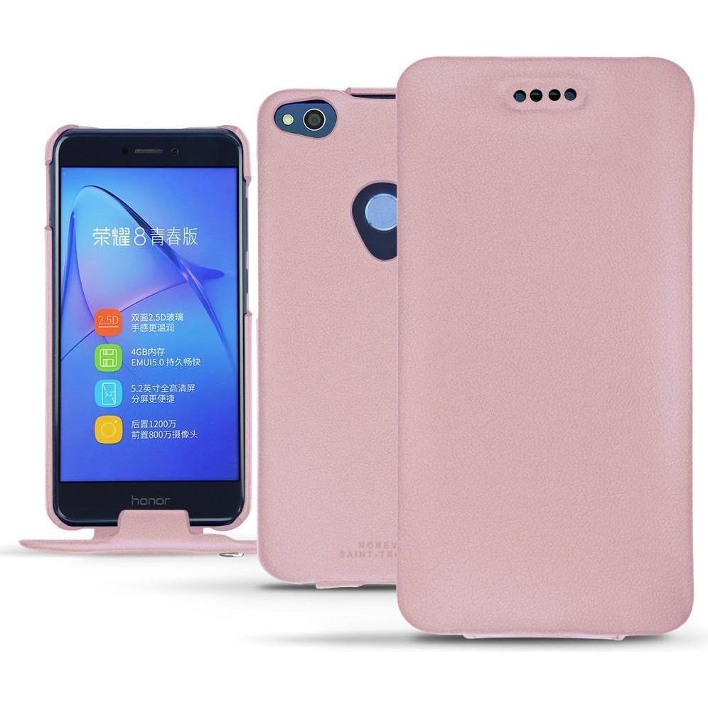 Noreve Lederschutzhülle vertikal (Huawei P8 Lite (2017)), Smartphone Hülle, Rosa