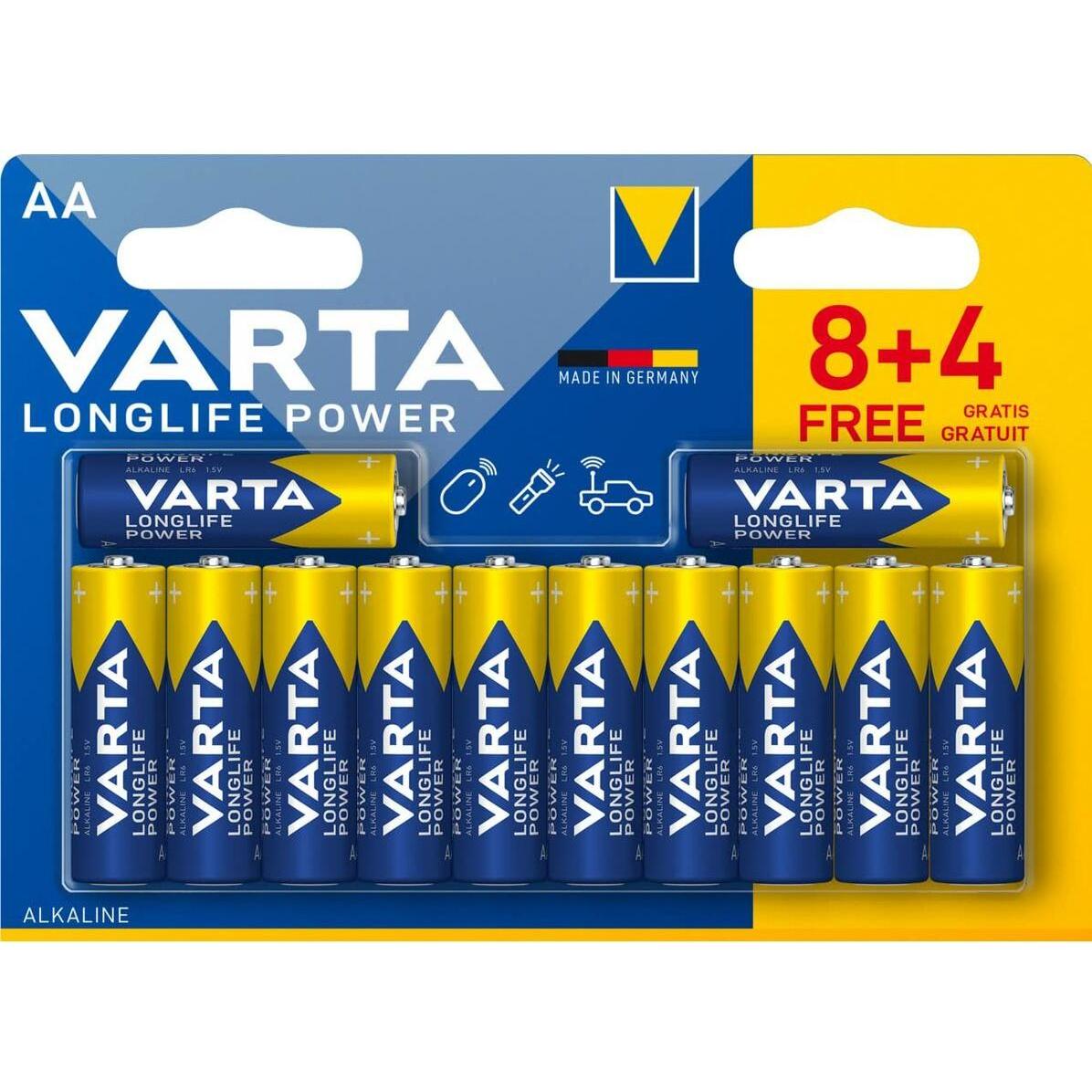 Varta High Energy (12 Stk., AA, 2960 mAh), Batterien + Akkus