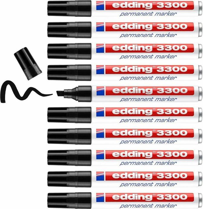 Produktbild Edding Permanent Marker 3300 1-5mm (Schwarz, 5 mm, 10 x)