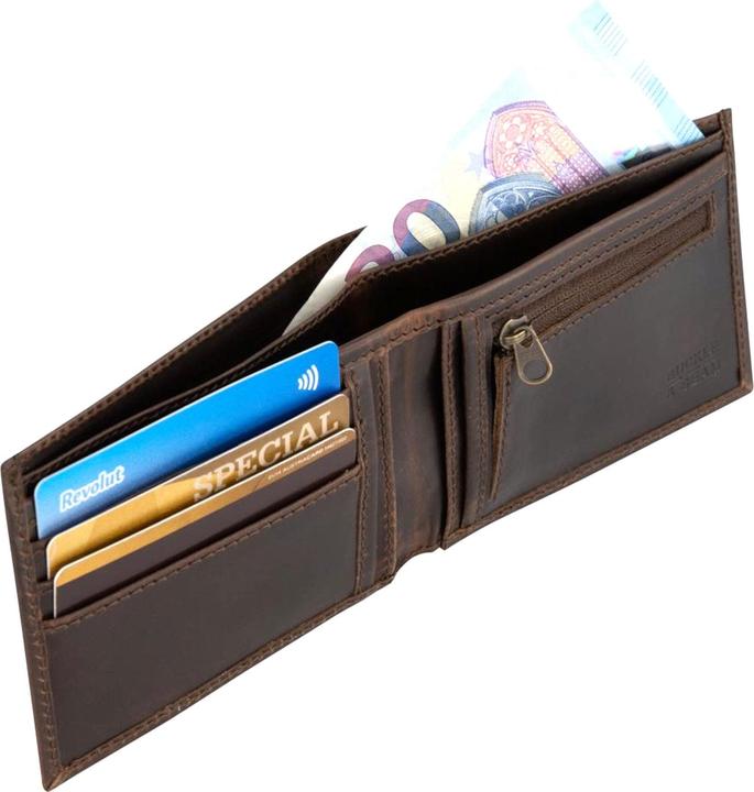 Actual product image Buckle & Seam Leather wallet Bill Brown