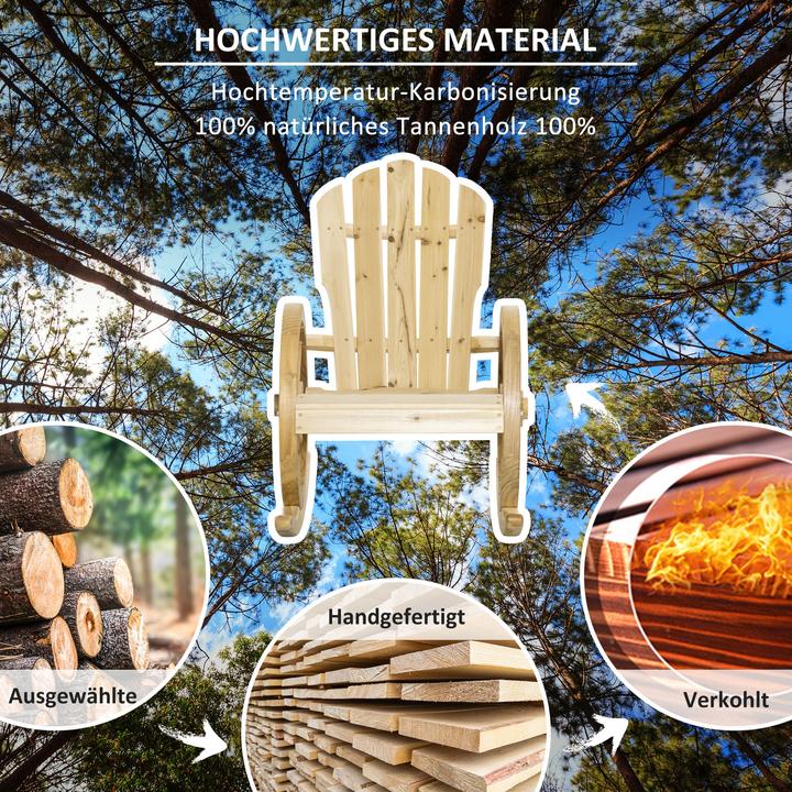 Actual product image Outsunny Rocking chair with wheel design armrests
