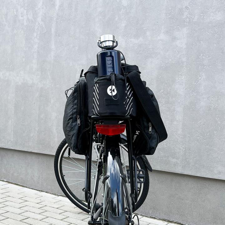 Produktbild Wozinsky bike carrier bag with 9l shoulder strap (rain cover included) black (WBB22BK) (9 l, Gepäckträgertasche)