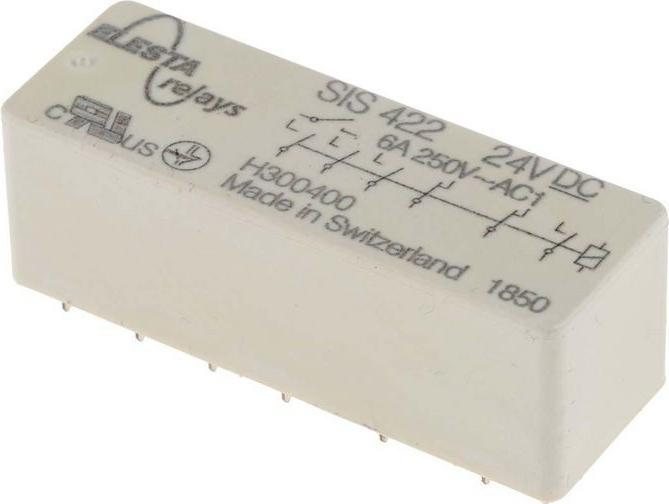 Actual product image Elesta PCB Mount Force Guided Relay, 24V dc Coil Voltage, 4PST, DPST