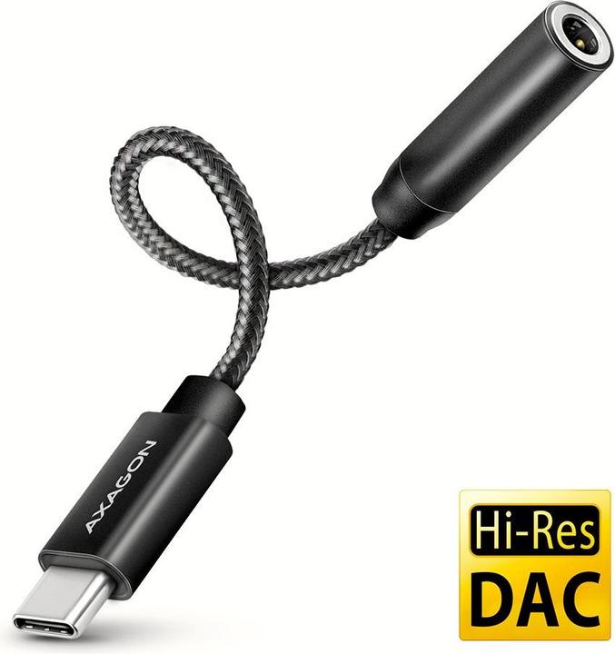 Axagon ADA-HC Adattatore audio Hi-Res USB-C - jack da 3,5 mm, 32 bit, 384 kHz (USB-C)