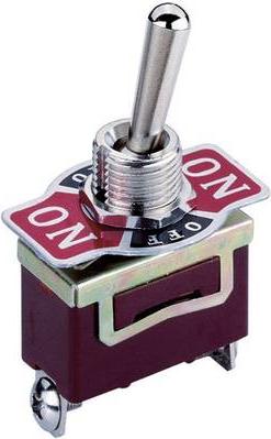 Tru Components Interruttore a levetta 250 V/AC 10 A 1 x on/off/on KN3 latching/0/latching 1 pz.
