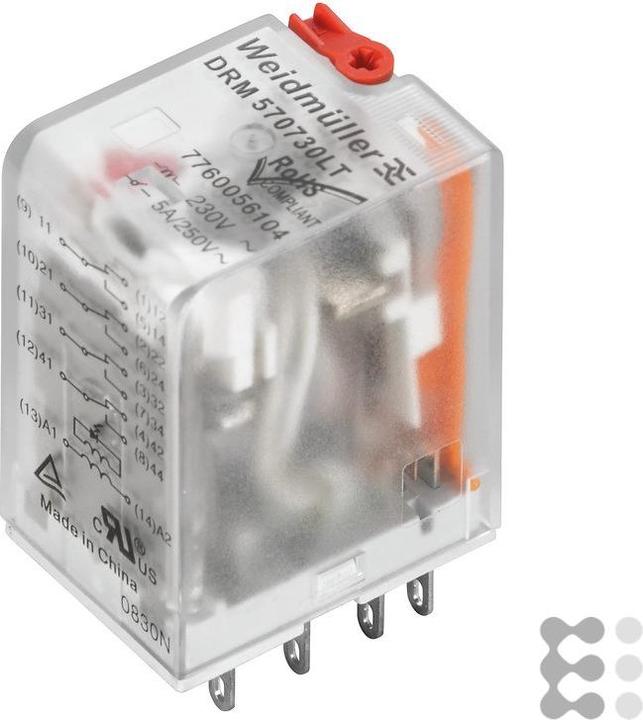 Produktbild Weidmüller Steckrelais 230 V/AC 5 A 4 Wec