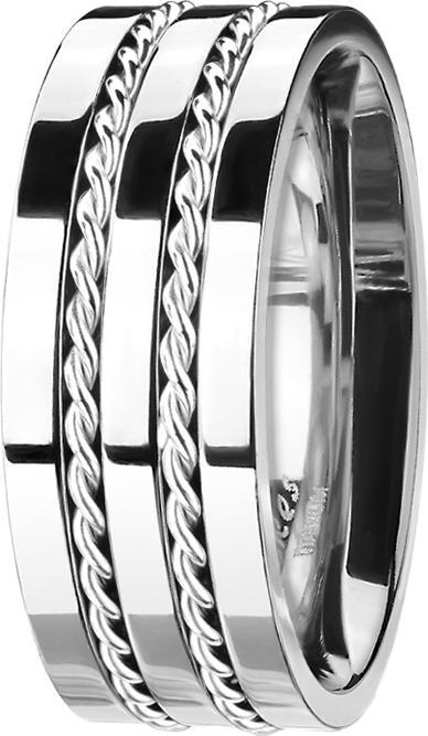 Actual product image Star Piercing Ring silver with two steel diamond lines (61)