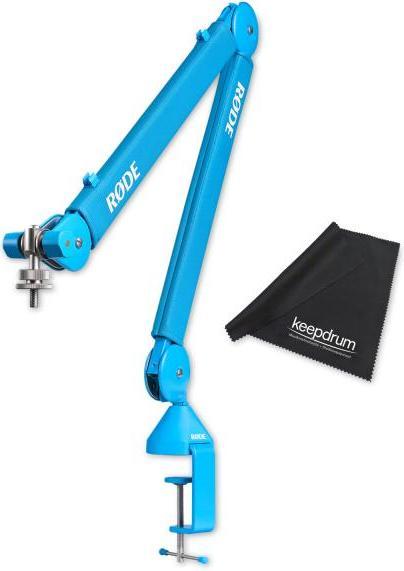 RØDE Mikrofonarm PSA1+ Plus Blau mit Mikrofasertuch