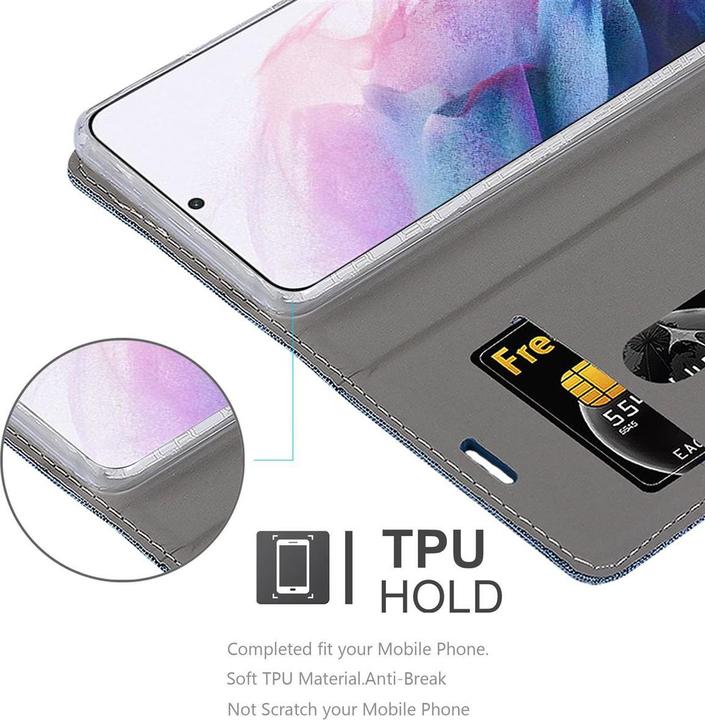 Produktbild Cadorabo Book Jeans Optik Cover (Samsung Galaxy S21+)