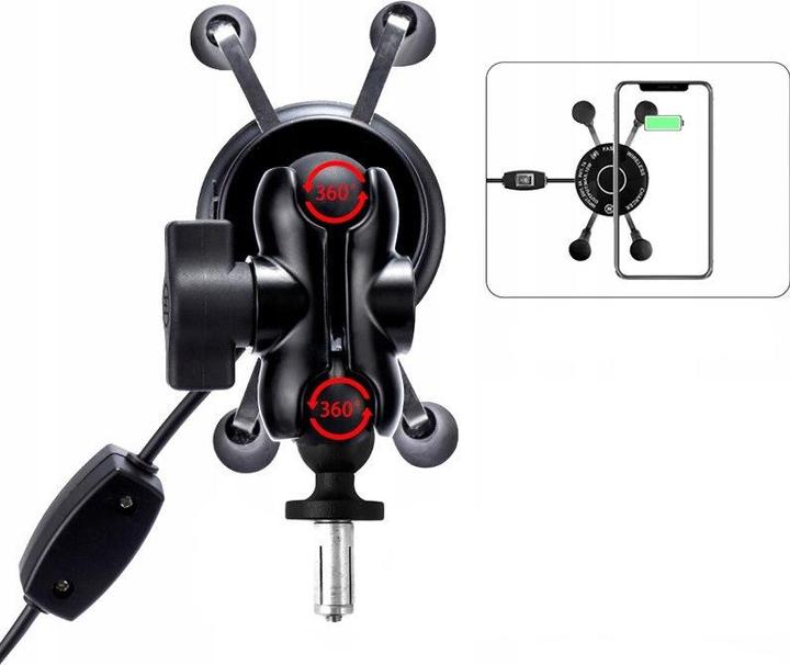 Productafbeelding FreedConn Motor Telefoonhouder Mc7w Met Inductieve Lader