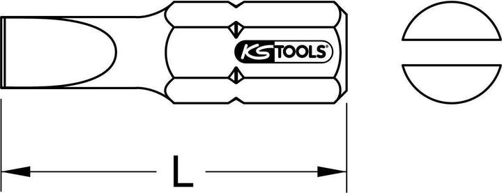 Produktbild KS Tools 1/4" EDELSTAHL Bit Schlitz, 25mm, 6,5mm (Bit-Halter)