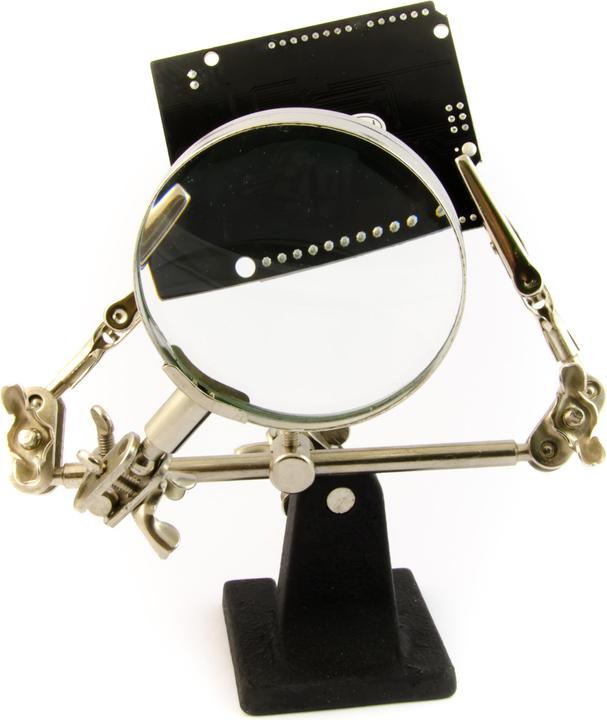 Actual product image Purecrea Soldering aid / Third hand with magnifying glass