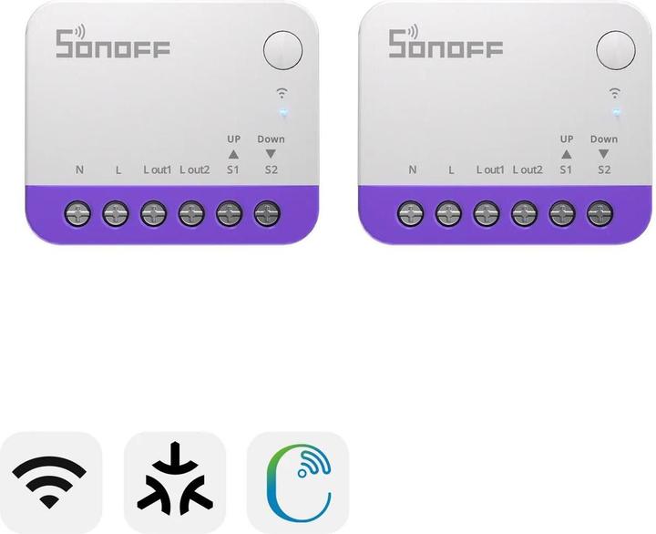 Immagine prodotto Sonoff Mini-RBS WiFi Smart Mini Roller Shutter Switch (Attuatore per otturatore)