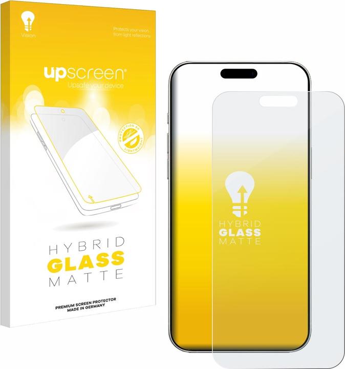 upscreen Verre de protection Film de protection en verre Film de protection d'écran mat (1 pièce(s), Apple iPhone 16 Pro)