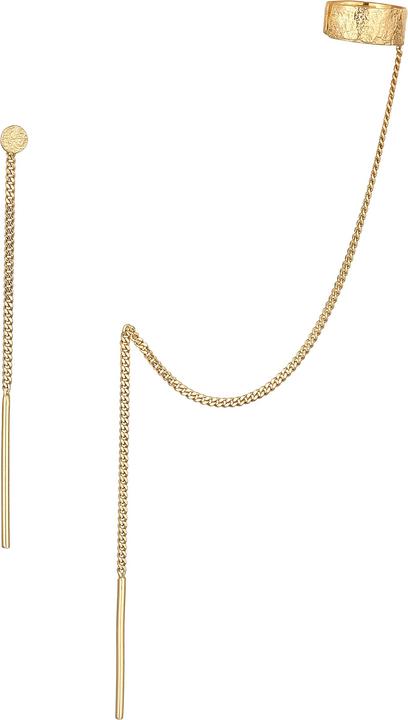 Actual product image Elli Earrings Earcuff with chain pull through plate 925 silver (925 sterling silver)