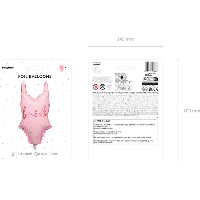 Thumbnail - Partydeco Foil Balloon Swimsuit, 46x76 cm, mix (1 pkt / 1 pc.)
