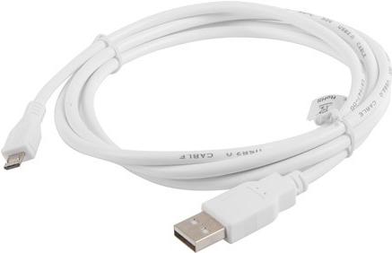 Produktbild Lanberg CA-USBM-10CC-0018-W USB Kabel 1,8 m 2.0 Micro-USB B USB A Weiss (1.80 m, USB 2.0)