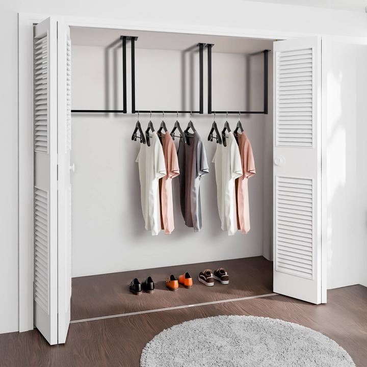 Image du produit CLP Tringle à vêtements Fenton en métal pour montage au plafond