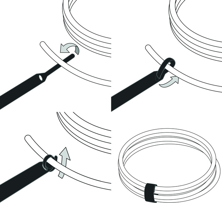 Actual product image Label-the-cable LTC BASIC 10 Power hook and loop binder rt, gb, bl (Velcro cable ties, 170 mm, 10 pcs.)