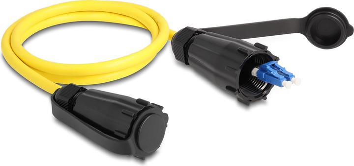 Produktbild Delock LWL Kabel LC Duplex zu LC Duplex mit Verschlusskappe Singlemode IP68 staub- und wasserdicht 1 (1 m)