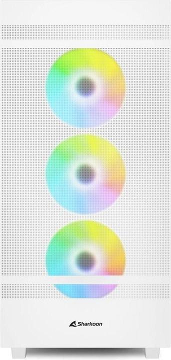 Actual product image Sharkoon Rebel C50 White RGB ATX (ATX, mATX, Mini-ITX)