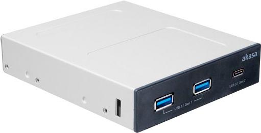 Produktbild Akasa USB-Konsole 20-poliger USB 3,1 Header (W) bis USB Typ A, USB-C (USB-C, 3 Ports)