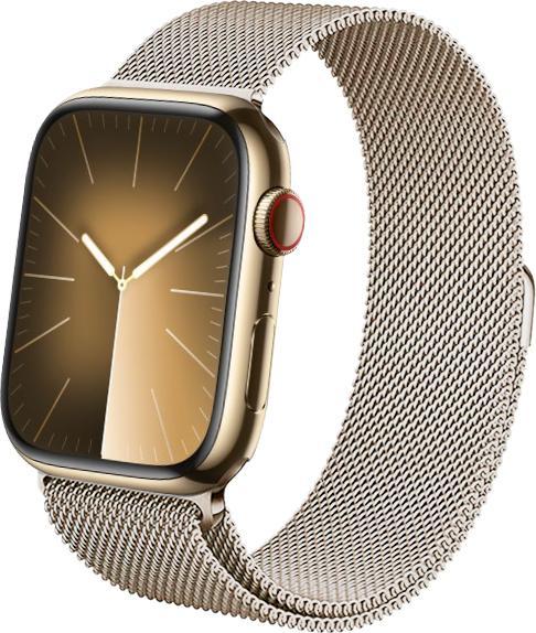 Actual product image Crong Milano Steel – Edelstahlarmband für Apple Watch 42/44/45/49 mm (Champagner) (Stainless steel)