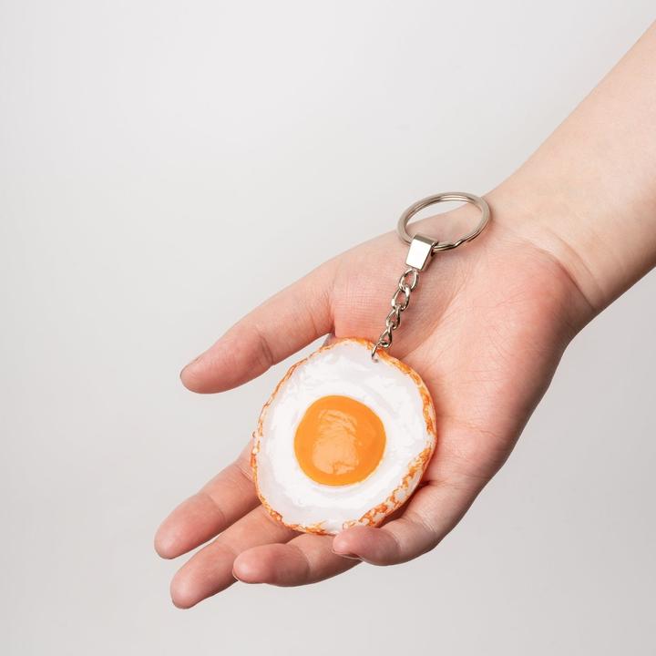 Actual product image Yumazing Key fob fried egg