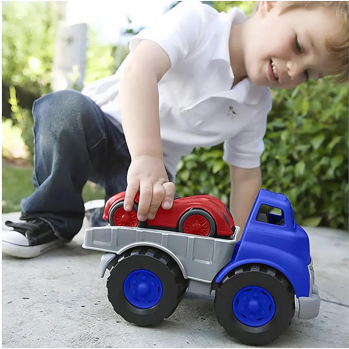 Actual product image Green Toys Flatbed with Race Car
