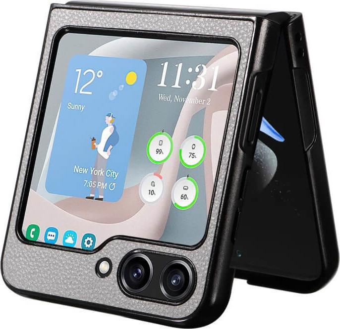 Image du produit Cover-Discount Galaxy Z Flip5 - Housse de protection hybride grise (Samsung Galaxy Z Flip5)