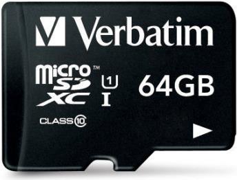 Produktbild Verbatim Premium Flash-Speicherkarte (64 GB, microSDXC, U1, UHS-I)